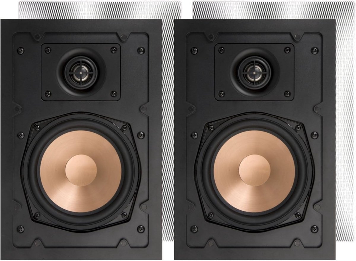 Inbouwluidsprekers Rechthoekig 5.25 Inch - 2 Weg Systeem - 20-120 Watt - Draaibare Tweeter