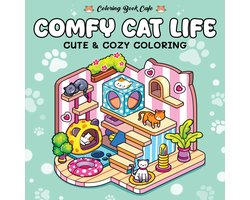 Comfy cat life - Coloring Book Cafe