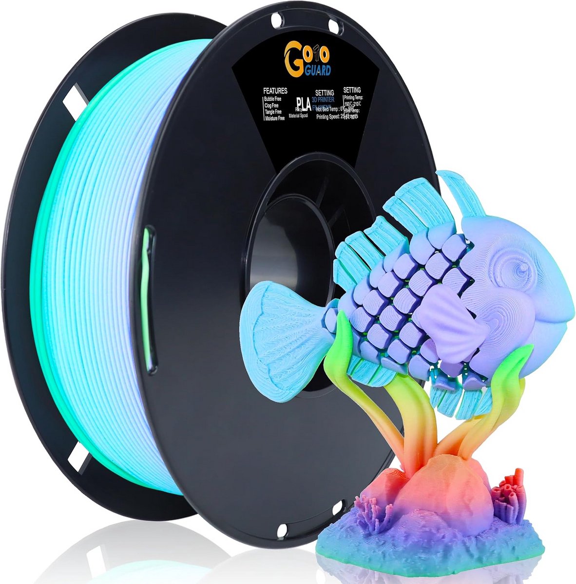 Matte Regenboog PLA Filament 1.75mm - Kleurveranderend 3D Printer Materiaal 1kg