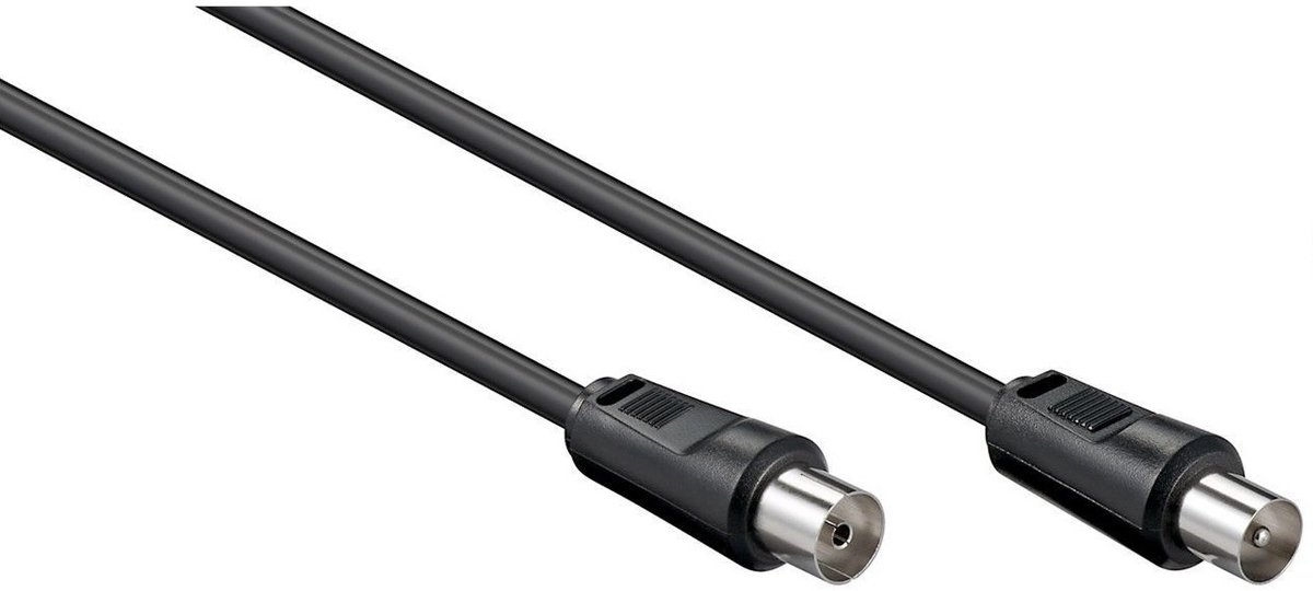 Goobay IEC (m) - IEC (v) coaxkabel / recht - zwart - 5 meter