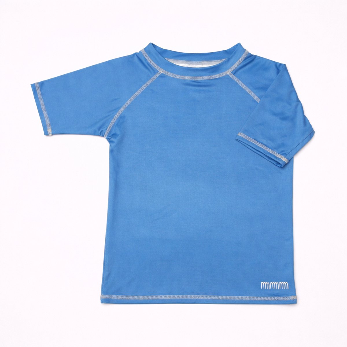 Ducksday - UV - Zwemshirt voor kinderen - UV - werend UPF50+ - Rashguard met Korte mouwen - unisex - Blauw effen