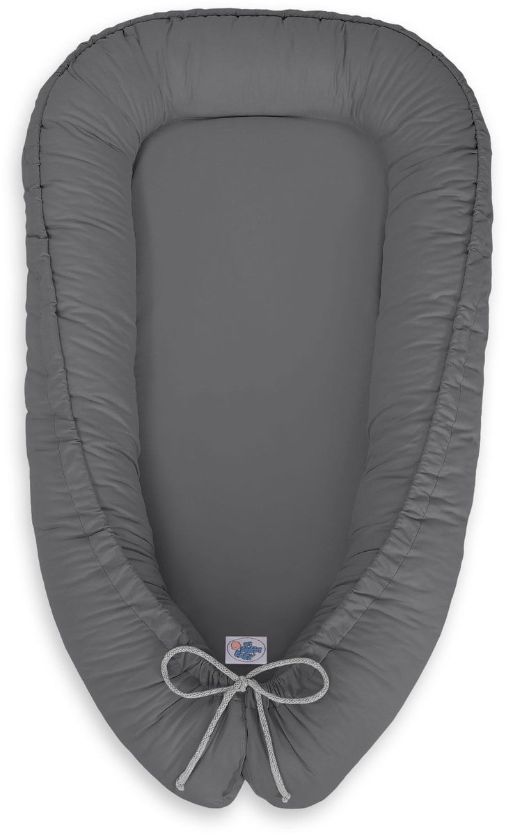 Babynest dubbelzijdig Premium Cocoon voor baby's MY SWEET BABY- antraciet