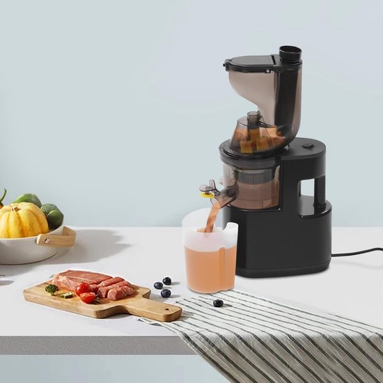 Elektrische Sapcentrifuge - Gezond Sap Maken - Groente Fruit - Hoge Sapopbrengst - 21x14x40cm - Zwart — afbeelding 3