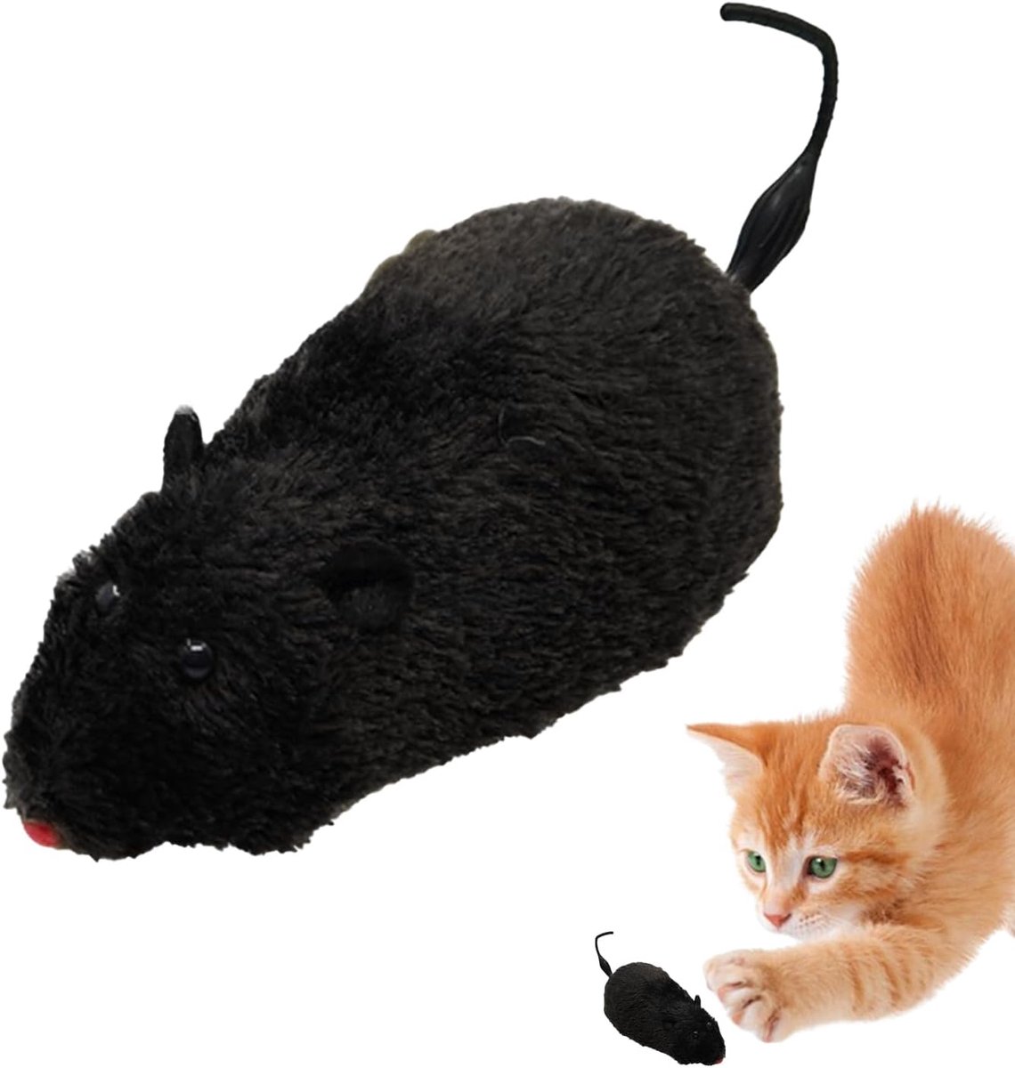 Opwindbare Muis Kat Speelgoed - Kattenspeeltje Muis - Actieve Speltijd Stimuleren - Bootst Echte Muizenbewegingen Na