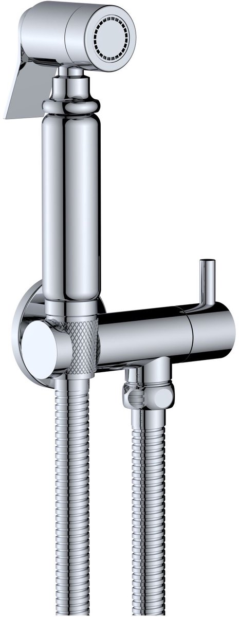 SaniGate Bidetkraan Set Chroom – Koud Water – Handdouche met Doucheslang & Houder – Hygiëne Douche – Toilet Douche