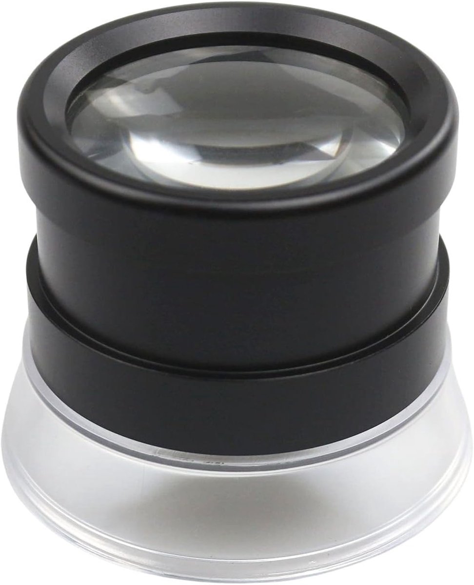 Schaal Loep Vergrootglas - Precisie Vergroter - Gedetailleerd Werk - 30X Vergroting Verwisselbare Schalen - Draagbaar Compact Formaat - Zwart