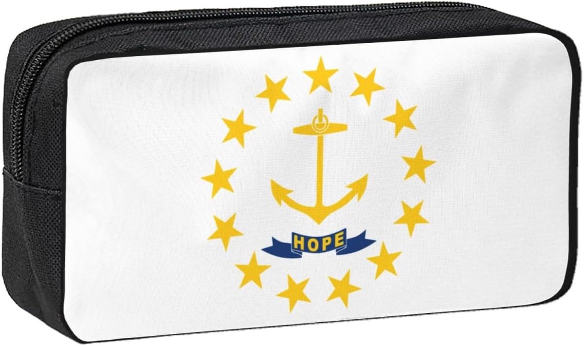 Ruime Pennen Etui - Grote Opberger - Kantoor School - Stevig Oxford Materiaal - 22x11x4.5cm - Bedrukt