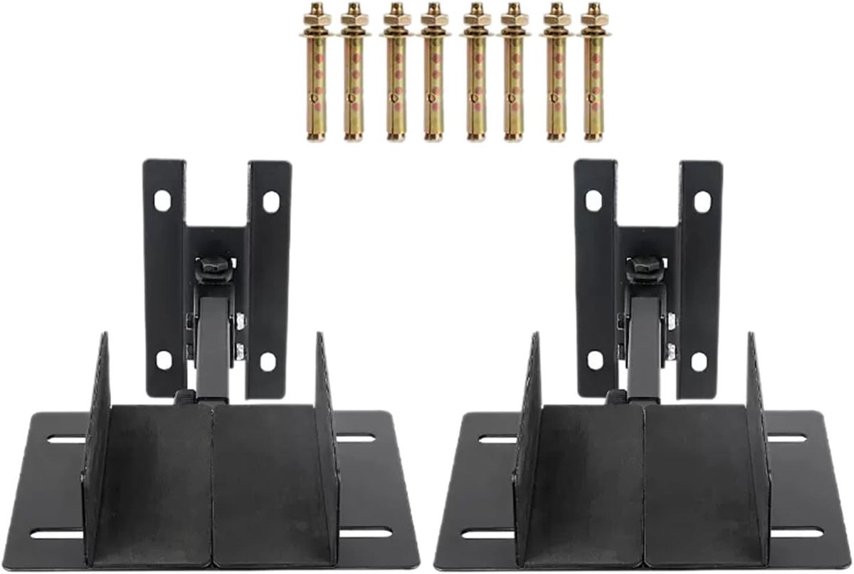 Luidspreker Muurbeugel - Monitor Plank - Studiomeubel - Verstelbaar - 33.5cm Verlengbaar - Zwart