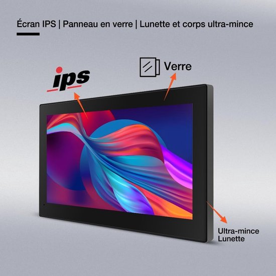 Bedrade Videofoon - 2-Draads Intercom - Veilige Toegang - 7 Inch Touchscreen - 23 x 7 x 16 cm — afbeelding 5