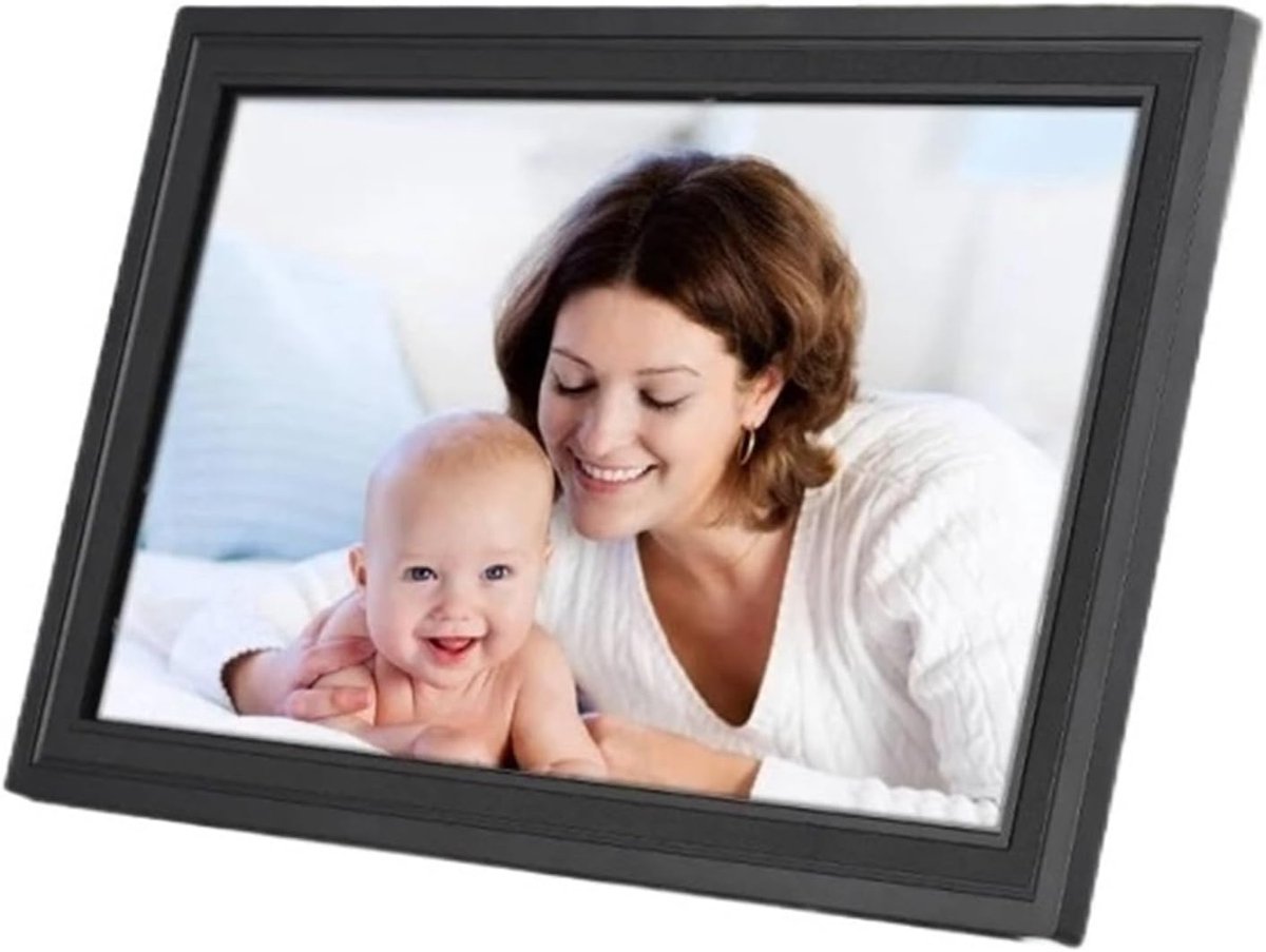 Digitale Fotolijst - Cloud WiFi Frame - Foto's Delen - Automatische Rotatie - 156 Inch Scherm - Zwart