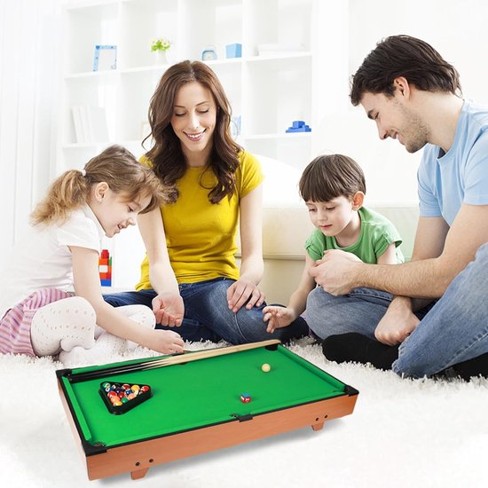 Biljarttafel Kinderen - Pooltafel Spel - Thuisfeest Entertainment - Verstelbare Hoogte - 81 x 40 x 15 cm — afbeelding 4