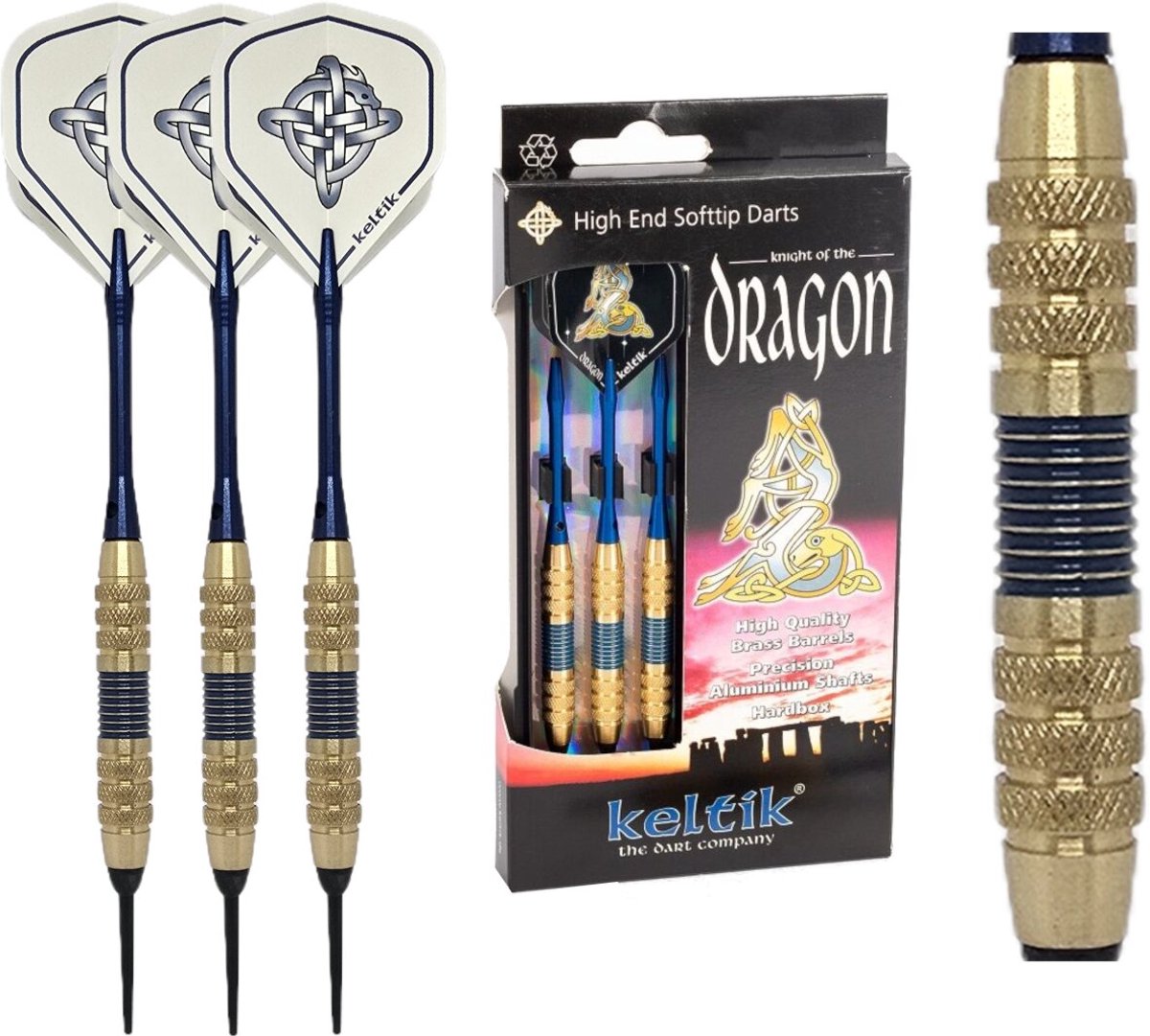 Soft Dart Pijlen Keltik Dragon Blue 18 g