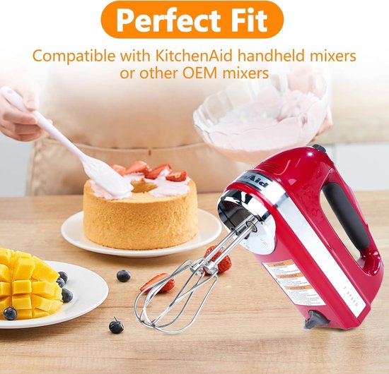 Handmixer Vervangingskloppers - RVS Bevestigingen - Geschikt voor Diverse Kitchen Aid Modellen - Perfect voor Bakken - ShopVlot — afbeelding 5