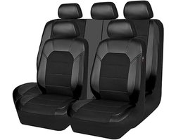 Autostoelhoezen Set - Stoelbeschermers Interieur - Bescherming Auto - Ademend PU Leer - 50x40x30 cm - Zwart