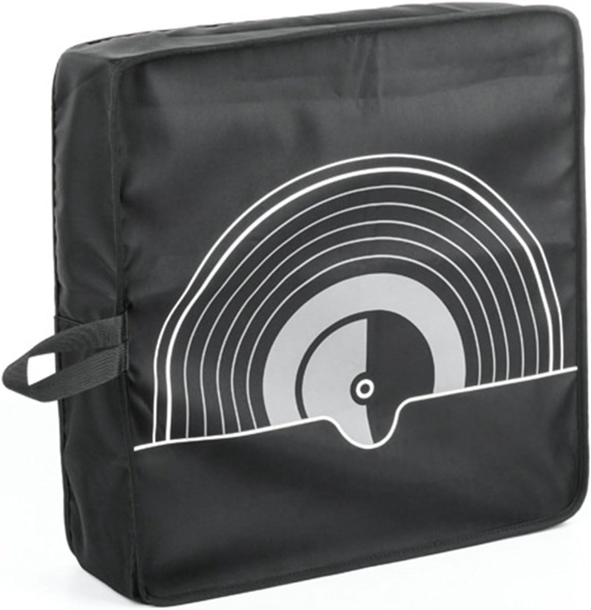 Platenspeler Hoes - Vinyl Beschermer - Stofvrij Houden - Elastische Bodem - 40.5 x 39 cm - Zwart