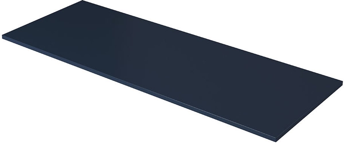 Nicole badkamerwerkblad 120 cm - Duurzaam MDF, krastbestendig | Kleur: Marineblauw | Maat: 120x45,5