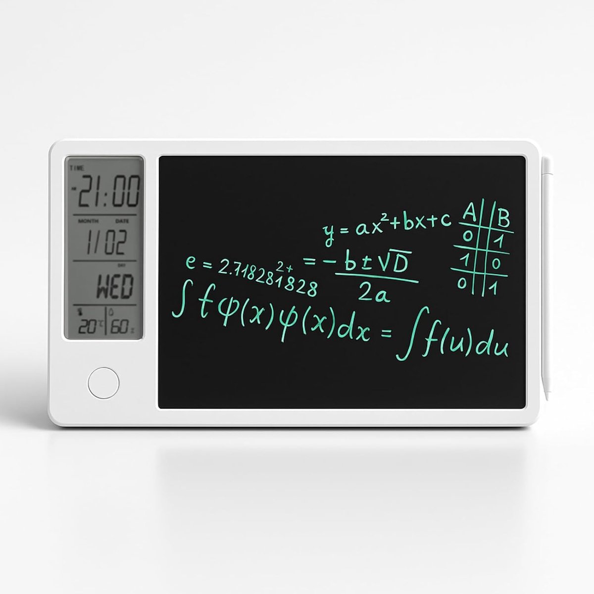 Digitale Schrijftablet - Notitieblok Kalender - Kantoor Werk - Eco Vriendelijk Ontwerp - 28 x 21 x 2 cm - Wit