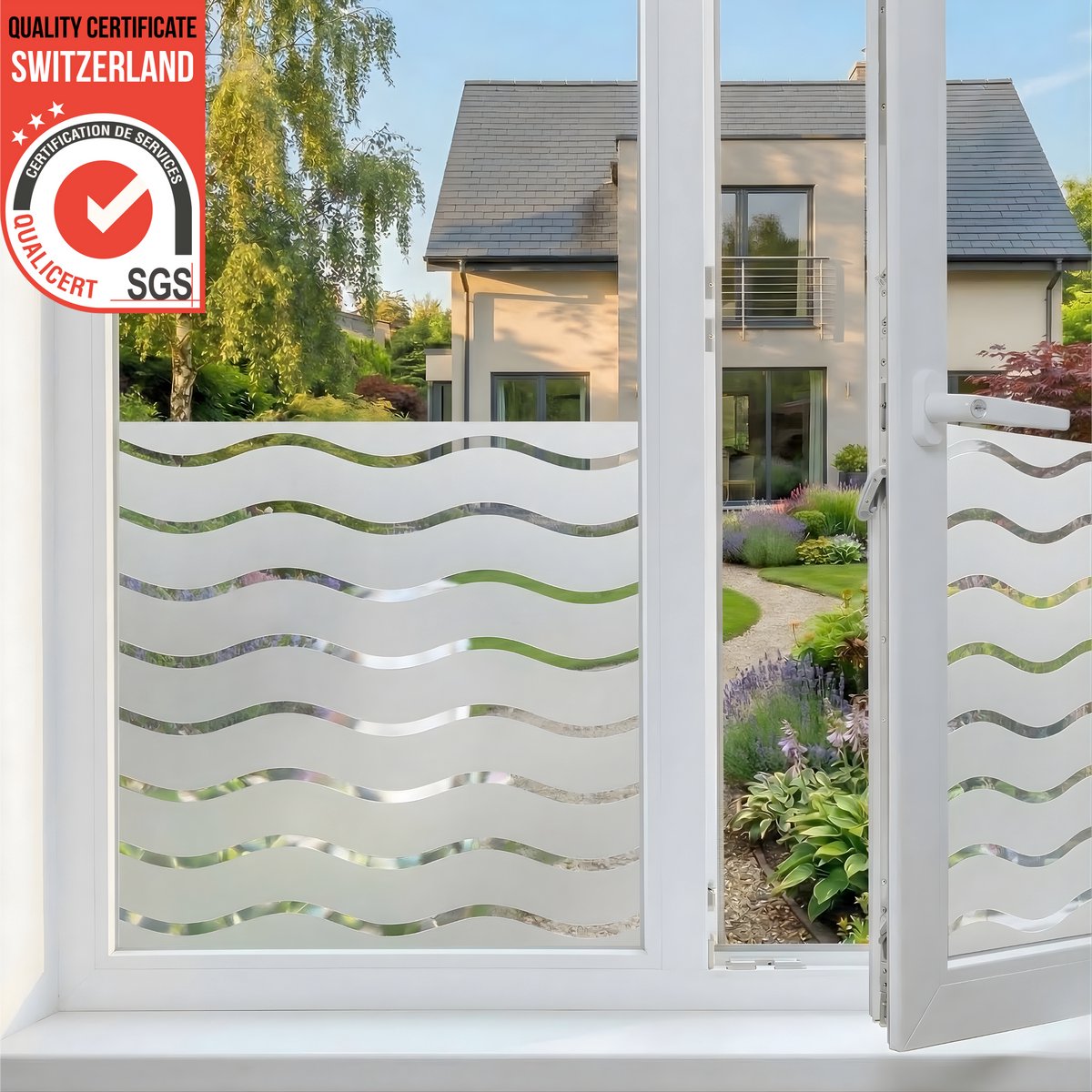 Homewell® Raamfolie HR++ 60x200 - Isolerend & Zonwerend - Anti inkijk - Statisch - Golven