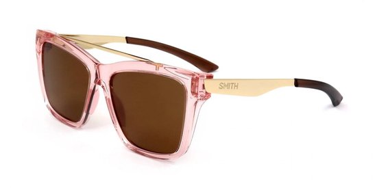 Smith The Runaround Zonnebril Dames Roze Goud/ Bruin van Smith — afbeelding 2