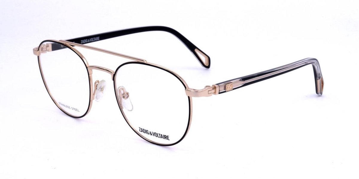 Zadig & Voltaire VZV257 Shiny rose gold with black parts 49/19/140 UNISEX Brilmonturen