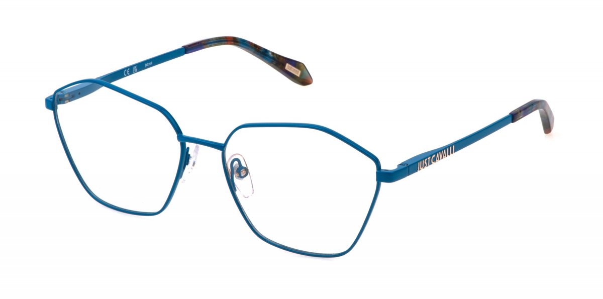 Just Cavalli VJC073 Blu pieno lucido 56/16/140 WOMAN Brilmonturen