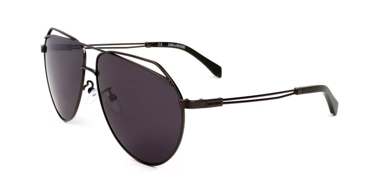 Zadig & Voltaire SZV222 Shiny gunmetal 63/13/140 WOMAN Zonnebrillen
