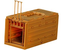 Vogelkooi - Vogelhuisje Transportkooi - Papegaai Voeren - Compact Lichtgewicht - 20x10x1 cm - Bruin