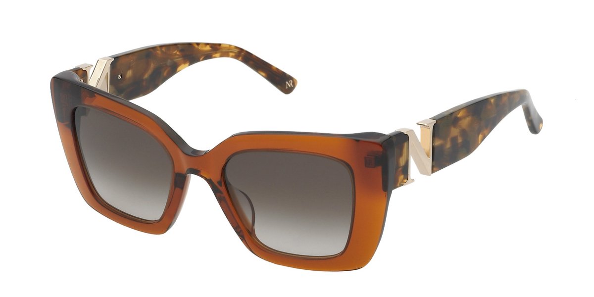 Nina Ricci SNR378V Marrone trasparente lucido 50/20/140 WOMAN Zonnebrillen