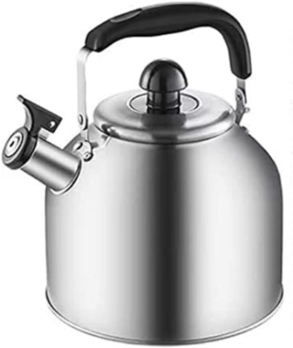 Fluitketel RVS - Waterkoker Keuken - Snel Water Koken - Universele Kookplaat Compatibel - 5 Liter - Zilverkleurig