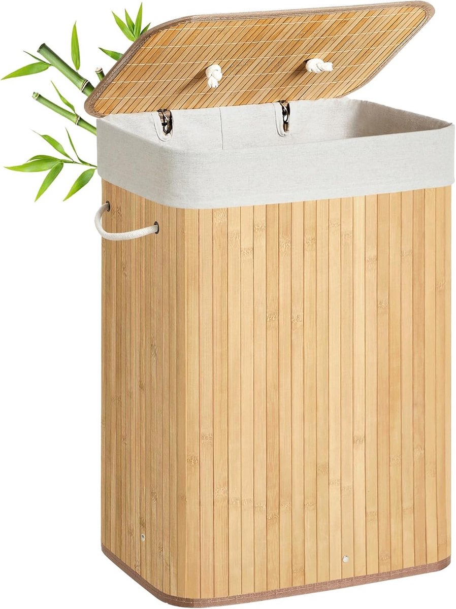 Bamboe Wasmand - Opvouwbare Opbergmand - 72 Liter - 40 x 30 x 60 cm
