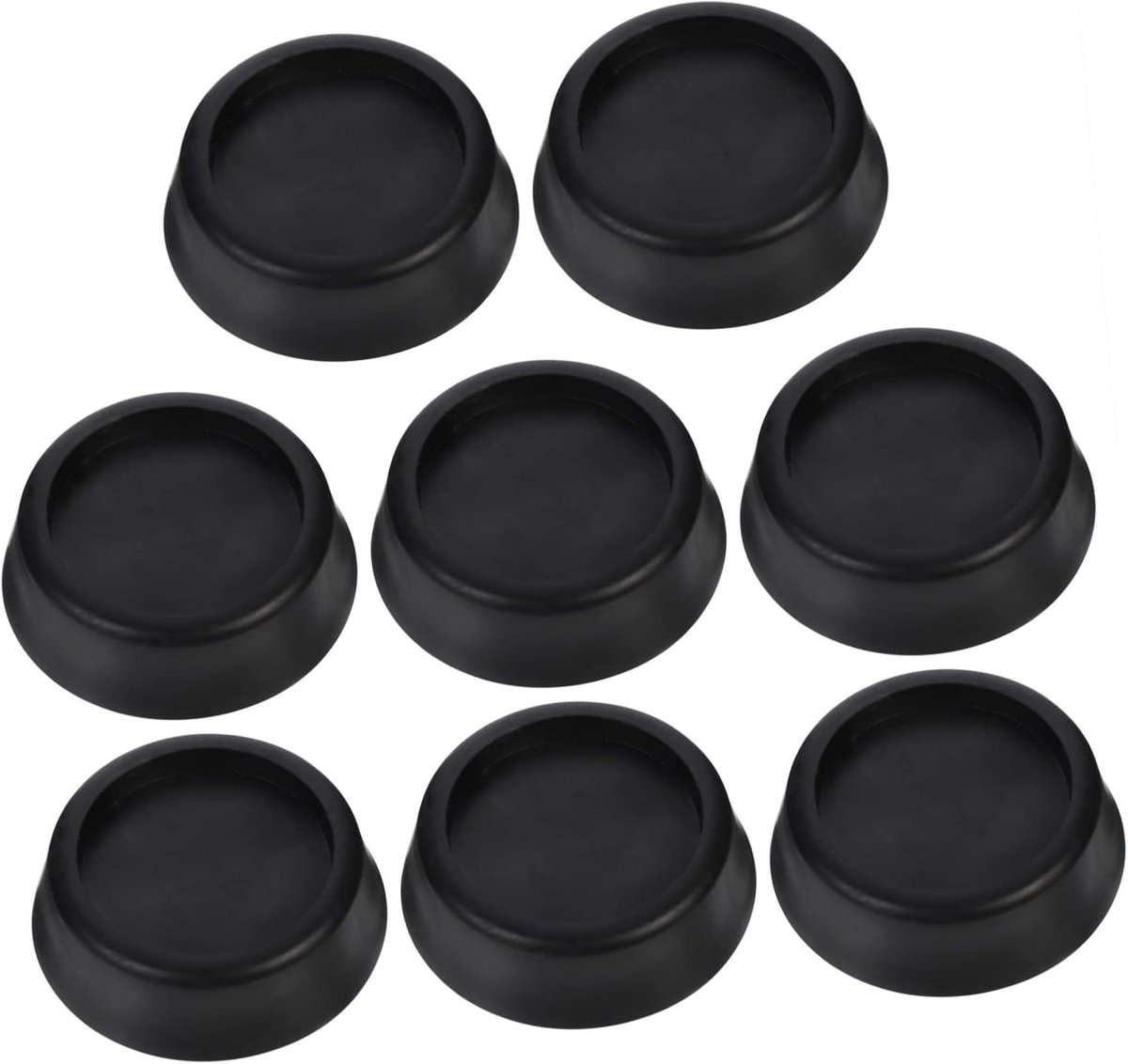 Wasmachine Voetkussentjes - Antislipmatten Verhogers - Trillingsisolatie Geluidsreductie - Universeel Toepasbaar - 6x6x2cm - Zwart