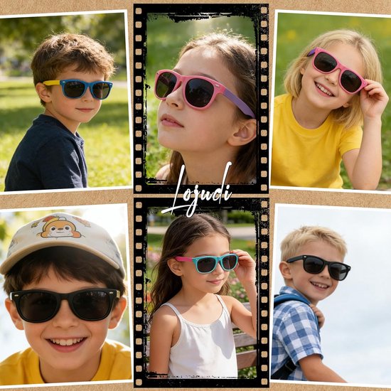 Kinder Zonnebril - Beschermende Bril - Buiten Activiteiten - Flexibel Rubber Frame - UV400 Bescherming van Kinder — afbeelding 2