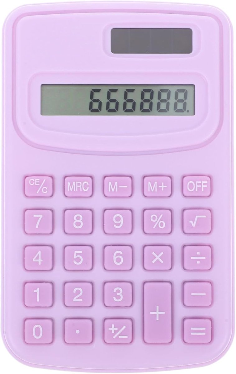 Kleine Rekenmachine - Desktop Calculator - Dagelijkse Berekeningen - Draagbaar Ontwerp - 10 cm - Paars