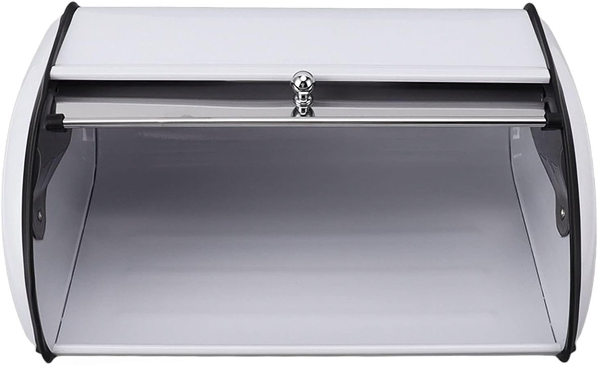 Broodtrommel - Broodopberger - Keuken Organisatie - Multifunctioneel Ontwerp - 36x25x17 cm - Wit