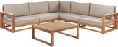 BELIANI TIMOR II - Loungeset 5-zits - Taupe - Gecertificeerd Acaciahout