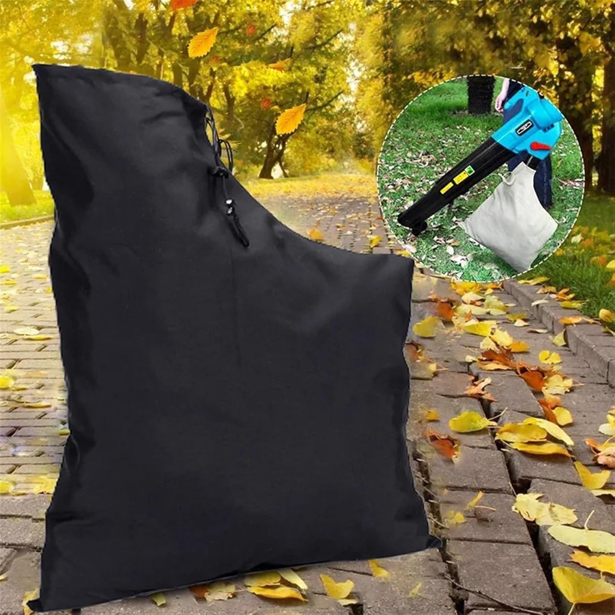 Bladblazer Zak - Bladzuiger Opvangzak - Tuinonderhoud - Ritssluiting voor legen - 60 x 44 cm