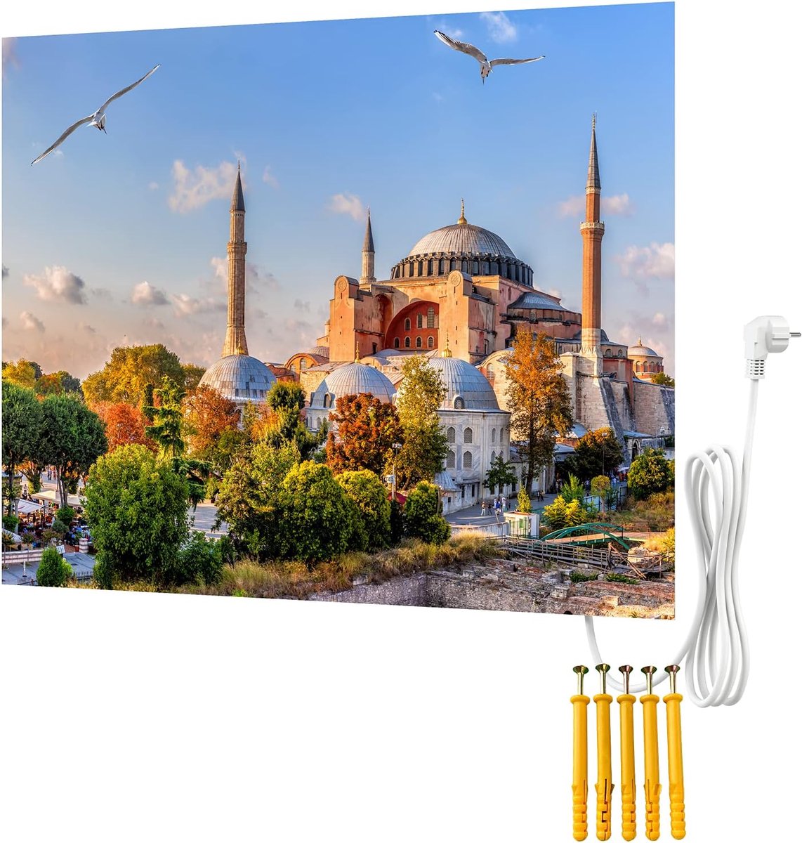 Infrarood Verwarming - Beeldverwarming UV-print - Ruimte Verwarmen - Zonder Frame - 80x60cm - Istanbul Turkije