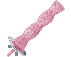 Vogel Zitstok - Knaagstok Speelgoed - Klauw Slijpen - Natuurlijke Hars Structuur - 12 cm Lengte