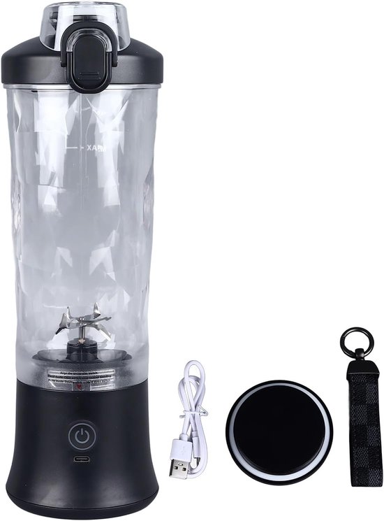 Draagbare Blender - Smoothie Maker - Gezond Drankje Maken - Grote Capaciteit 600ml - 32x10x10cm — afbeelding 2
