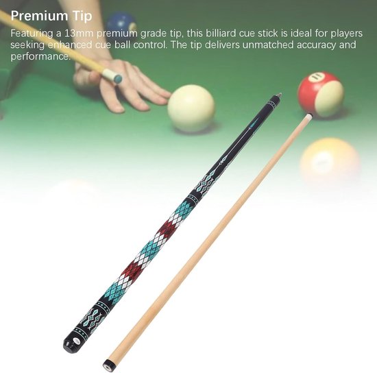 Biljartkeu - Poolstok Keu - Precisie Spel - 2-delig Ontwerp - 145 cm Lengte - Houtkleur — afbeelding 5