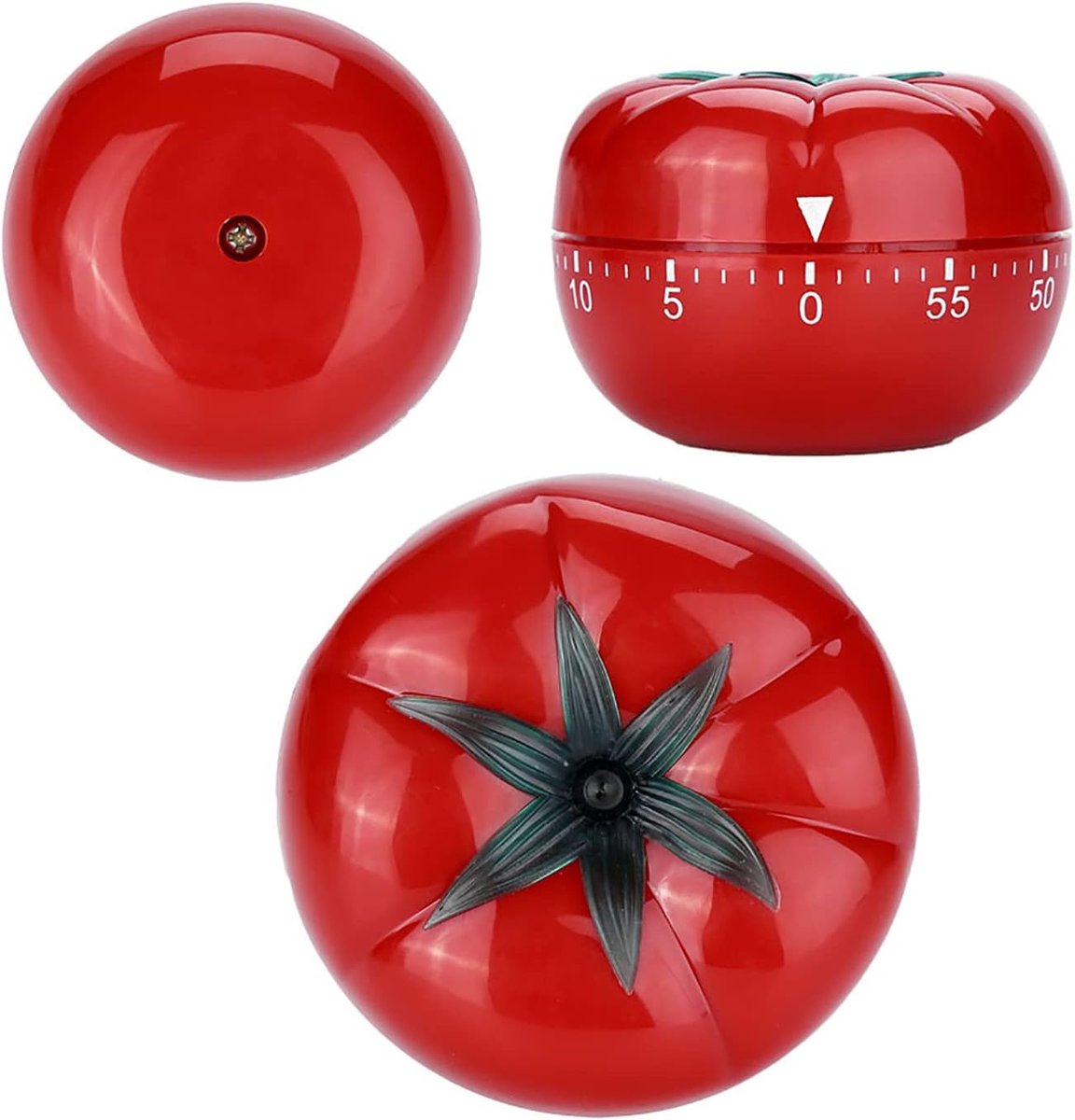 Kookwekker Tijdklok - Keuken Timer - Snel Koken - Leuk Tomatenontwerp - Klein Formaat - Rood