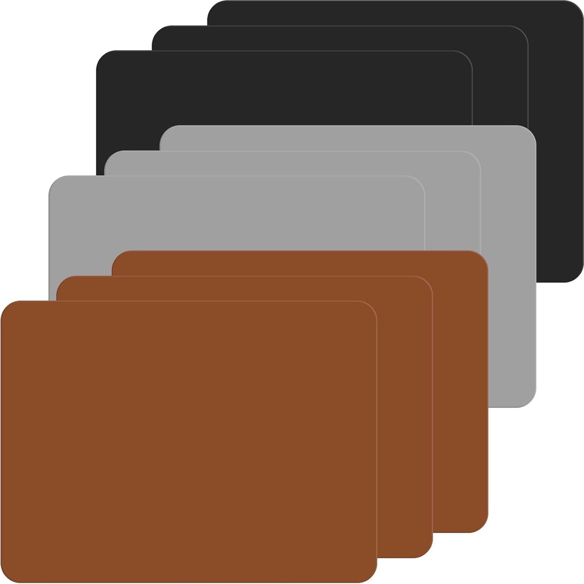 Siliconen Bakmat Deegmat Werkmat Bakken Koken Hittebestendig Antiaanbak 40 x 30 cm Zwart Bruin Grijs