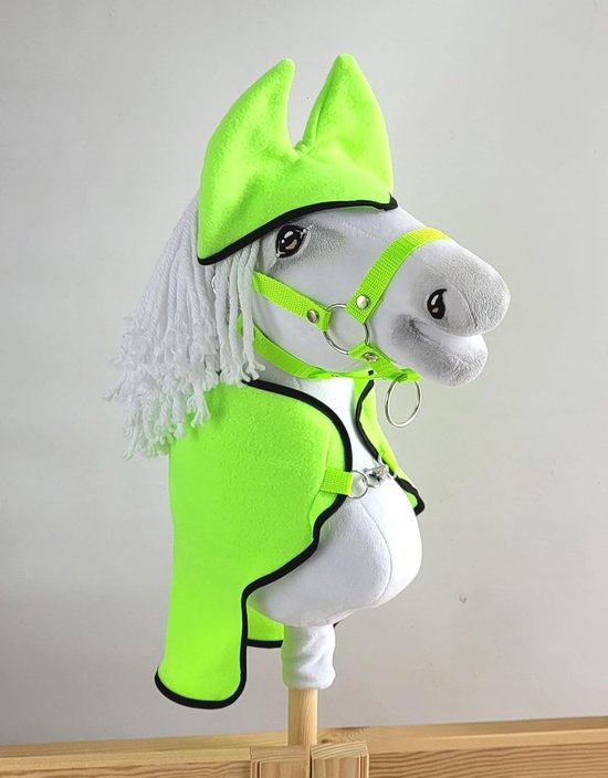 Hobby Horse Set - Paardenspeelgoed Accessoires - Spelen en Trainen - Opvallende Neon Kleur - Deken + Oorkussen - Groen Hobby Horse Set - Paardenspeelgoed Accessoires - Spelen en Trainen - Opvallende Neon Kleur - Deken + Oorkussen - Groen