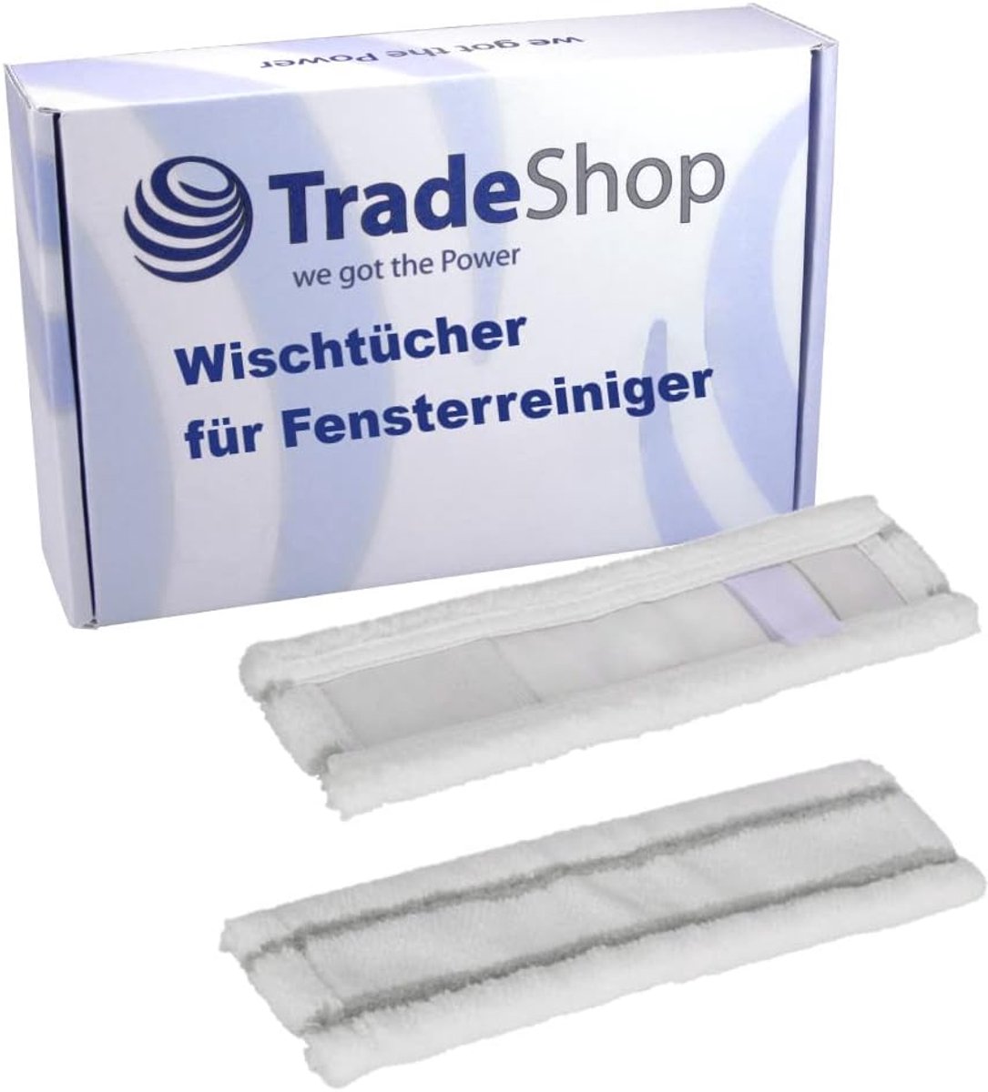Wisser Doeken - Microvezel Pads - Ramen Schoonmaken - Wasbaar Tot 60°C - 27.5x7cm - Grijs
