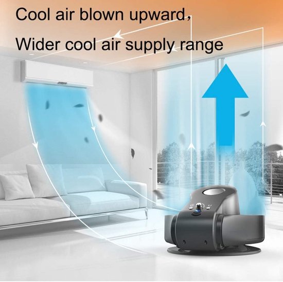 Bladloze Muurventilator - Wandmontage Ventilator - Frisse Lucht - 180° Kantelbaar - Stil 26W - Zilver — afbeelding 3