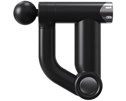 Massagepistool - Verlengde Bocht - Zwart - 32 Standen - LCD Display - Oplaadbaar - 25W - Diepe Weefselmassage - Rugmassage - Spierherstel - Mini Draagbaar