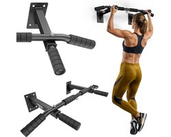 Trex Sport TX-030PB – Pull up Bar – 2-in-1 – Optrekstang Muur – Wandrek Muurmontage – Met Ophangoog voor Bokszak – Heavy Duty Wandmodel – Belastbaar tot 250 kg