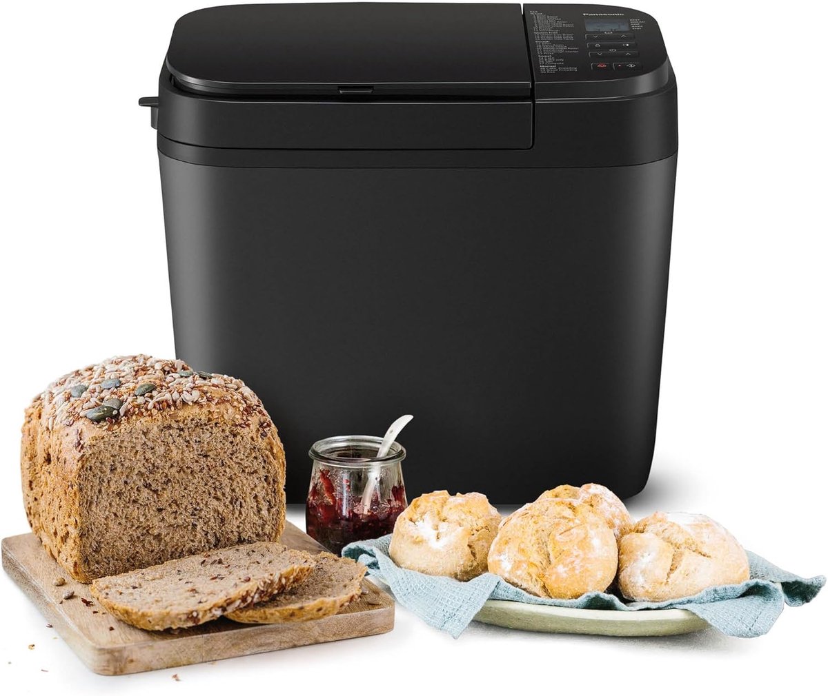 Automatische Broodmaker - Broodbakmachine Keukenapparaat - Zelf Brood Maken - 30 Programma's Inclusief Glutenvrij - 7 kg - Zwart