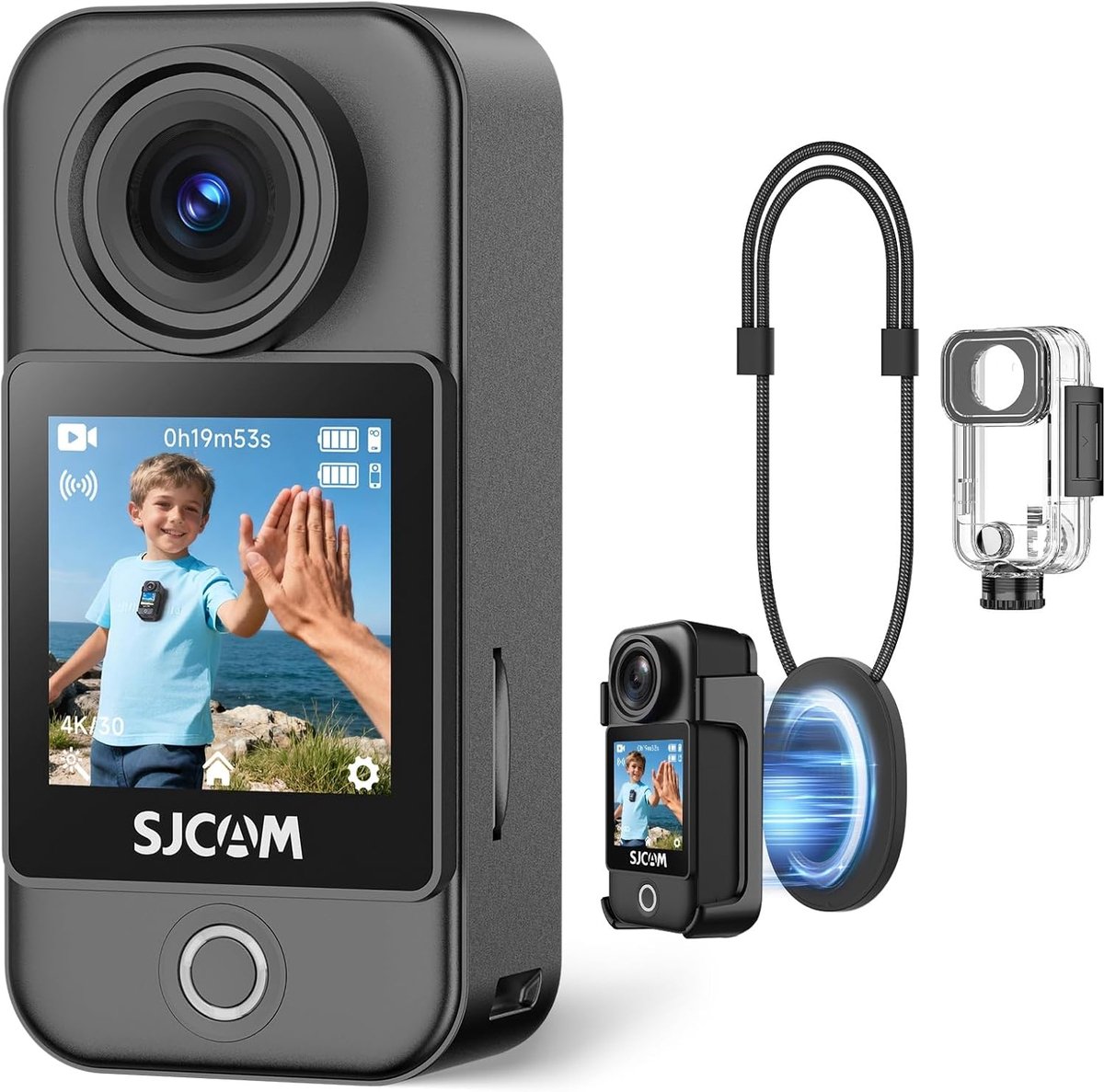 Actie Camera - Sportcamera Vlogging - Avontuur Vastleggen - 7 Uur Batterij - 30m Waterdicht - Zwart