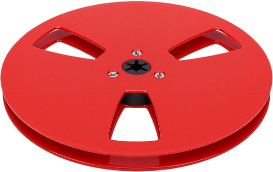 Lege Tape Spoel - Opname Haspel - Reel-to-Reel Spelers - NAB Flens 3 Gaten - 7 Inch Diameter - Rood — afbeelding 5